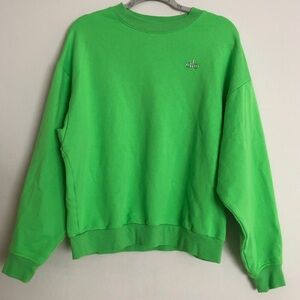 ALO Yoga Vibrant Green Crew Neck Sweater